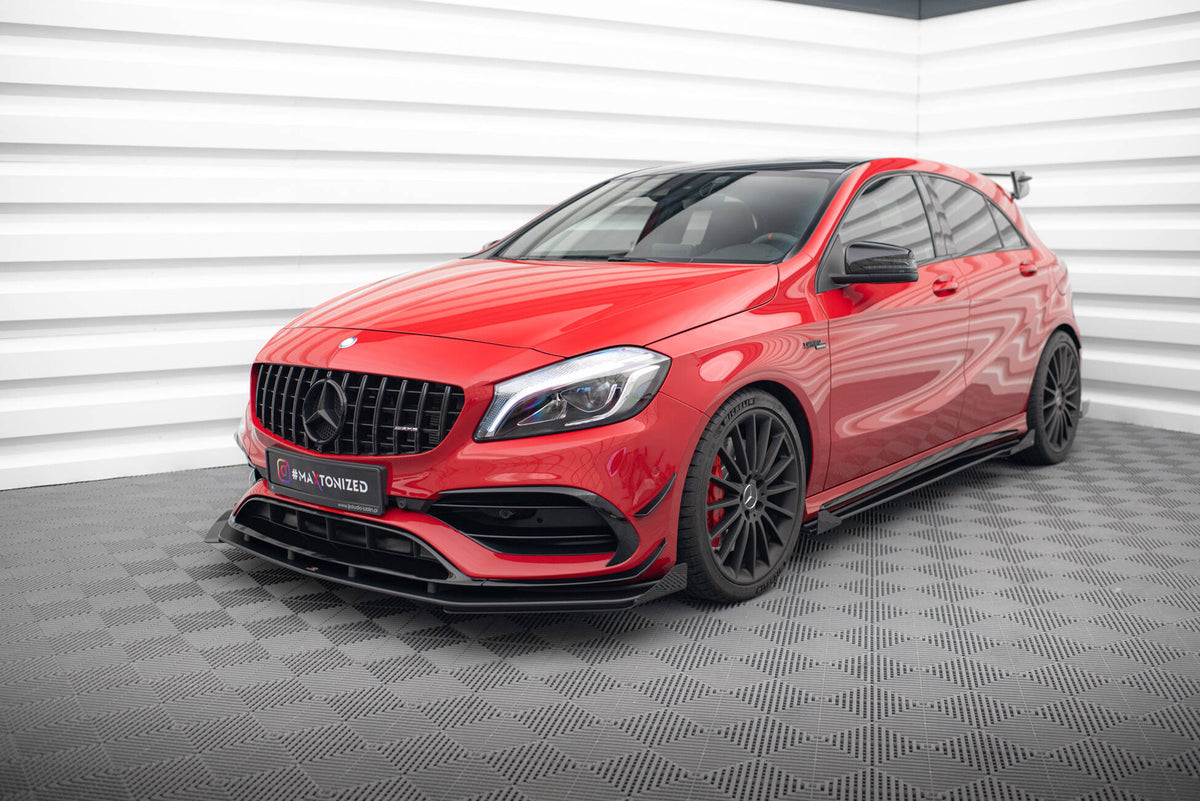 Street Pro Frontspoiler Lippe Flaps + Flaps Mercedes-Benz A 45 AMG Aero W176 Facelift