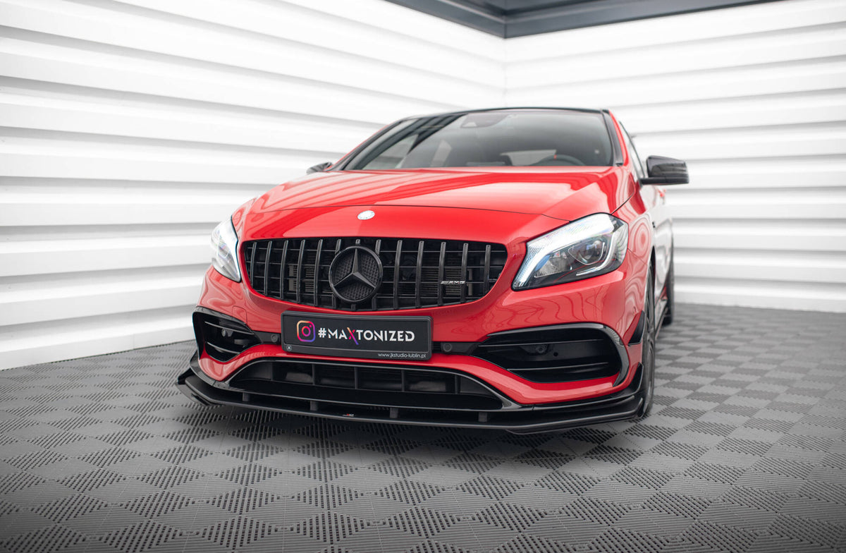 Street Pro Frontspoiler Lippe Flaps + Flaps Mercedes-Benz A 45 AMG Aero W176 Facelift
