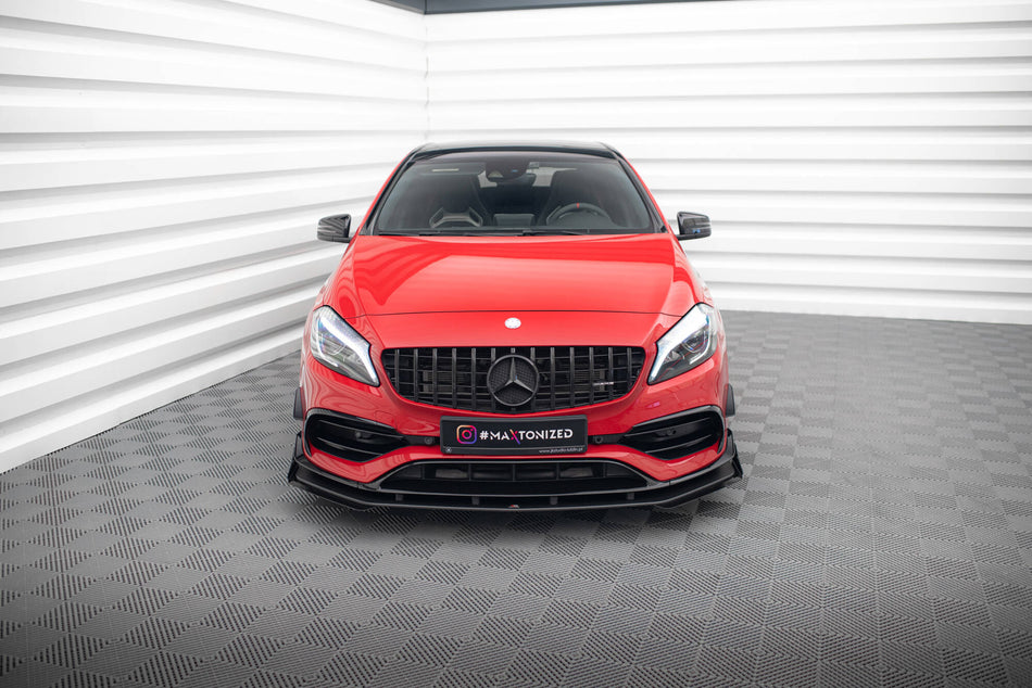 Street Pro Frontspoiler Lippe Flaps + Flaps Mercedes-Benz A 45 AMG Aero W176 Facelift