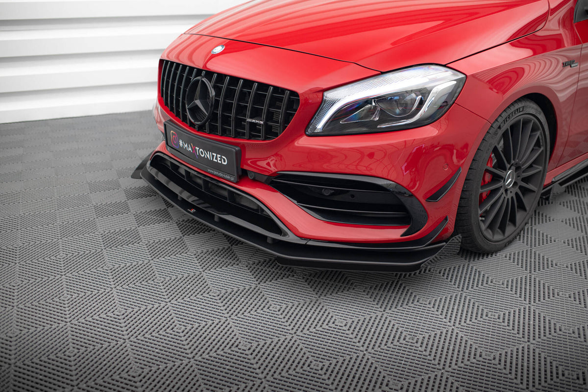 Street Pro Frontspoiler Lippe Flaps + Flaps Mercedes-Benz A 45 AMG Aero W176 Facelift