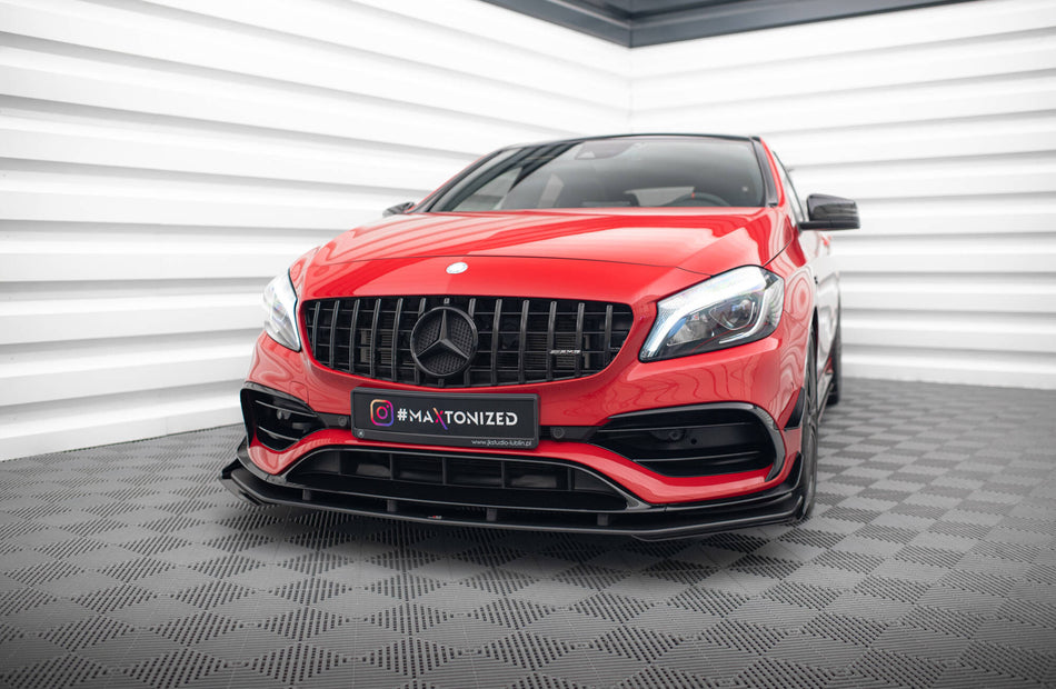 Street Pro Frontspoiler Lippe Flaps + Flaps Mercedes-Benz A 45 AMG Aero W176 Facelift