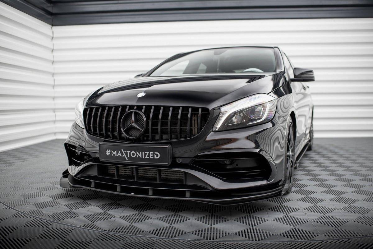 Street Pro Frontspoiler Lippe Flaps + Flaps Mercedes-Benz A AMG-Line W176 Facelift