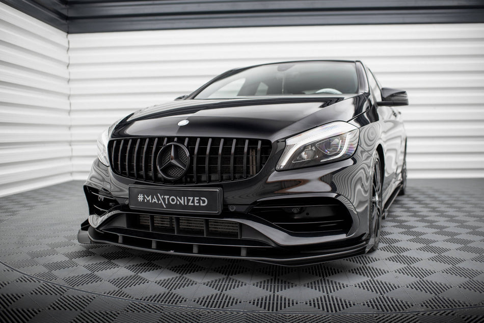 Street Pro Frontspoiler Lippe Flaps + Flaps Mercedes-Benz A AMG-Line W176 Facelift