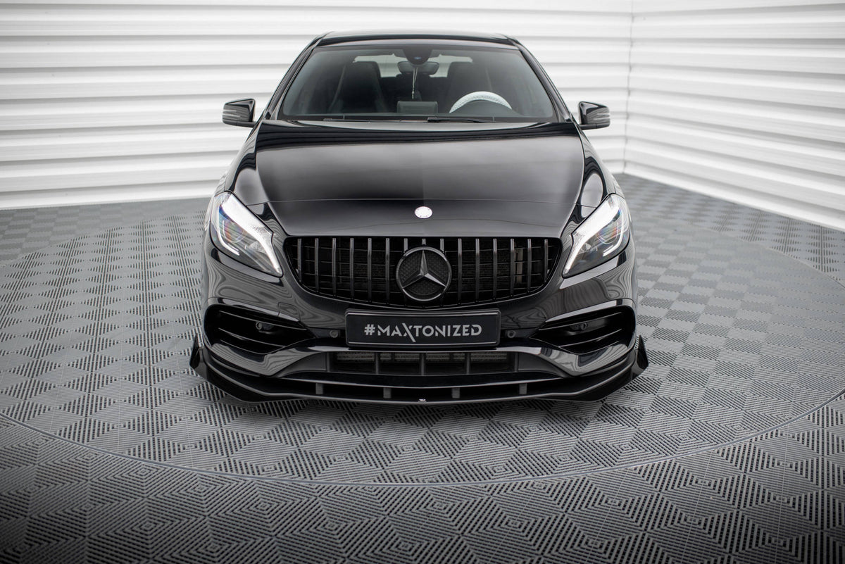 Street Pro Frontspoiler Lippe Flaps + Flaps Mercedes-Benz A AMG-Line W176 Facelift