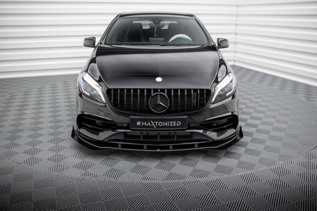 Street Pro Frontspoiler Lippe Flaps + Flaps Mercedes-Benz A AMG-Line W176 Facelift