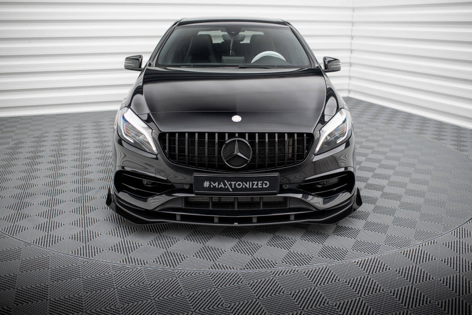 Street Pro Frontspoiler Lippe Flaps + Flaps Mercedes-Benz A AMG-Line W176 Facelift