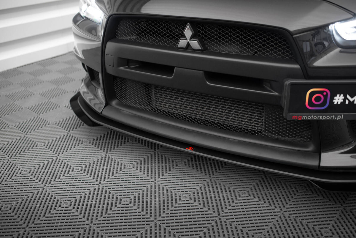 Street Pro Frontspoiler Lippe Flaps + Flaps Mitsubishi Lancer EVO X
