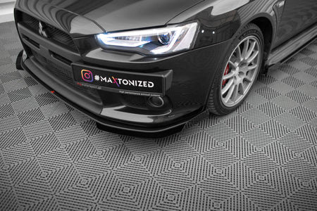 Street Pro Frontspoiler Lippe Flaps + Flaps Mitsubishi Lancer EVO X