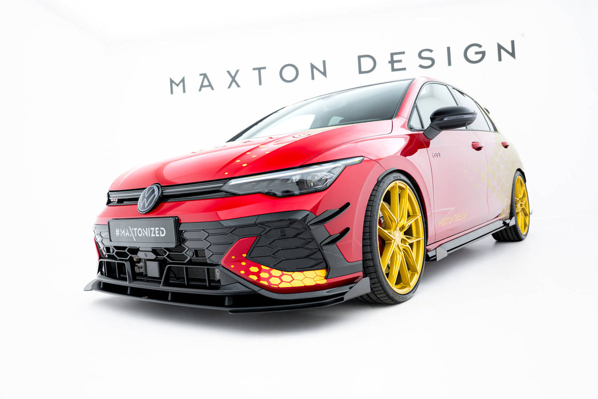 Street Pro Frontspoiler Lippe Flaps + Flaps Volkswagen Golf GTI Clubsport MK8 Facelift
