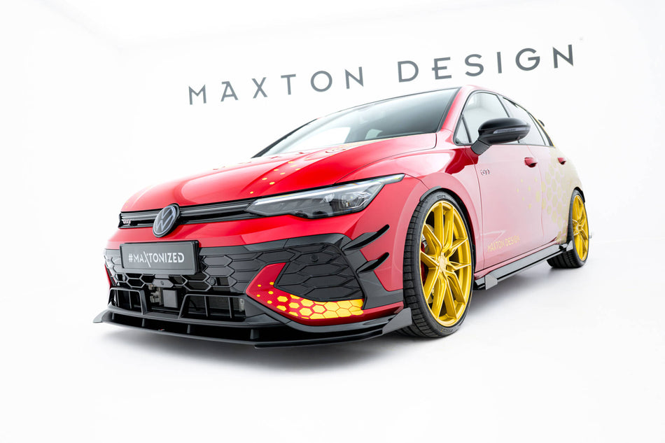 Street Pro Frontspoiler Lippe Flaps + Flaps Volkswagen Golf GTI Clubsport MK8 Facelift