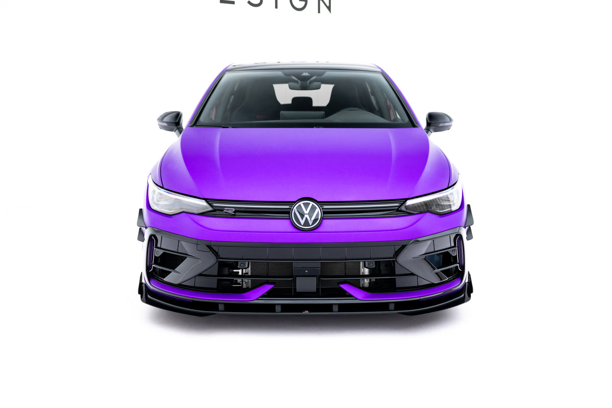 Street Pro Frontspoiler Lippe Flaps + Flaps Volkswagen Golf R Hatchback MK8 Facelift