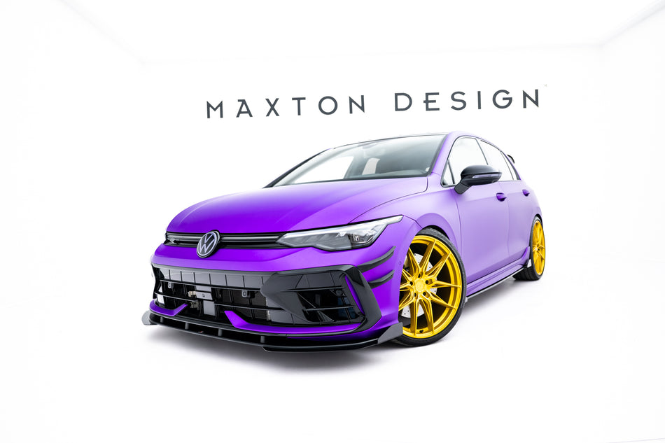 Street Pro Frontspoiler Lippe Flaps + Flaps Volkswagen Golf R Hatchback MK8 Facelift