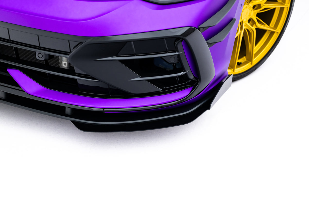 Street Pro Frontspoiler Lippe Flaps + Flaps Volkswagen Golf R Hatchback MK8 Facelift