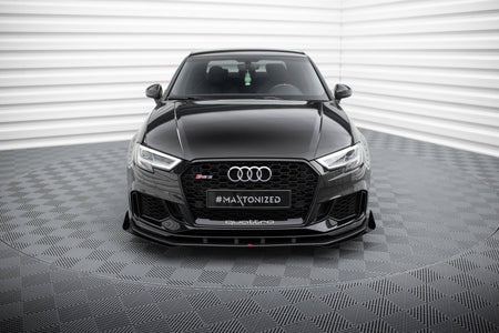 Street Pro Frontspoiler Lippe Flaps V.1 + Flaps Audi RS3 Sedan 8V Facelift