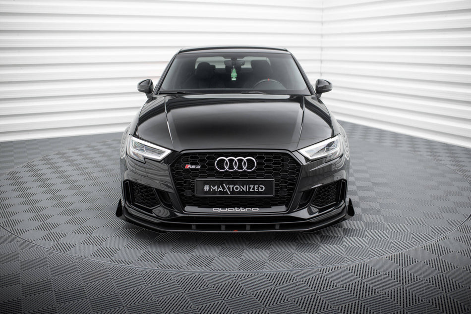 Street Pro Frontspoiler Lippe Flaps V.1 + Flaps Audi RS3 Sedan 8V Facelift
