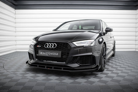 Street Pro Frontspoiler Lippe Flaps V.1 + Flaps Audi RS3 Sedan 8V Facelift