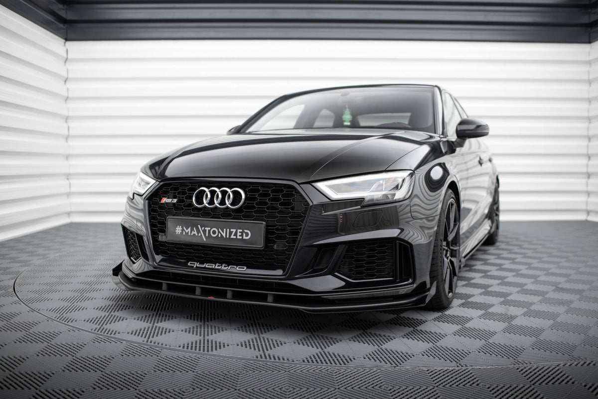 Street Pro Frontspoiler Lippe Flaps V.1 + Flaps Audi RS3 Sedan 8V Facelift