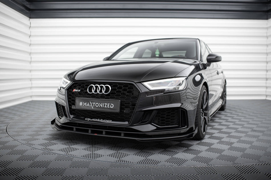 Street Pro Frontspoiler Lippe Flaps V.1 + Flaps Audi RS3 Sedan 8V Facelift