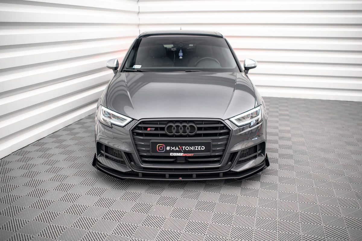 Street Pro Frontspoiler Lippe Flaps V.1 + Flaps Audi S3 / A3 S-Line Sportback 8V Facelift