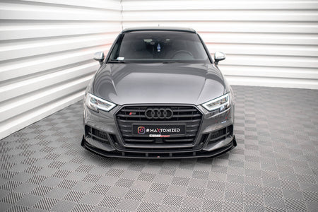 Street Pro Frontspoiler Lippe Flaps V.1 + Flaps Audi S3 / A3 S-Line Sportback 8V Facelift