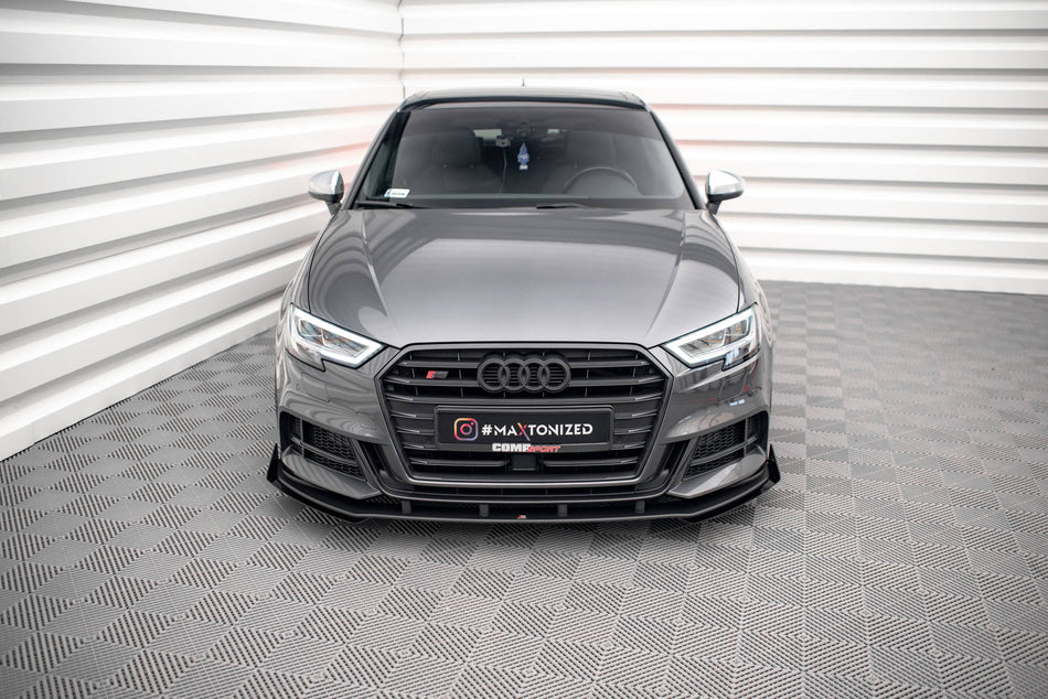 Street Pro Frontspoiler Lippe Flaps V.1 + Flaps Audi S3 / A3 S-Line Sportback 8V Facelift