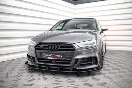 Street Pro Frontspoiler Lippe Flaps V.1 + Flaps Audi S3 / A3 S-Line Sportback 8V Facelift
