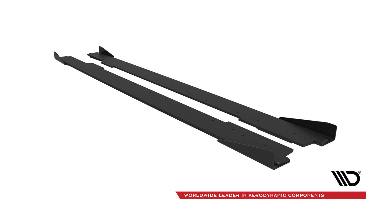 Street Pro Seitenschweller + Flaps Audi A5 / A5 S-Line / S5 Coupe / Cabrio 8T / 8T Facelift