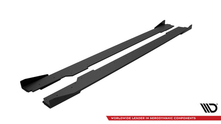 Street Pro Seitenschweller + Flaps Audi A5 / A5 S-Line / S5 Coupe / Cabrio 8T / 8T Facelift