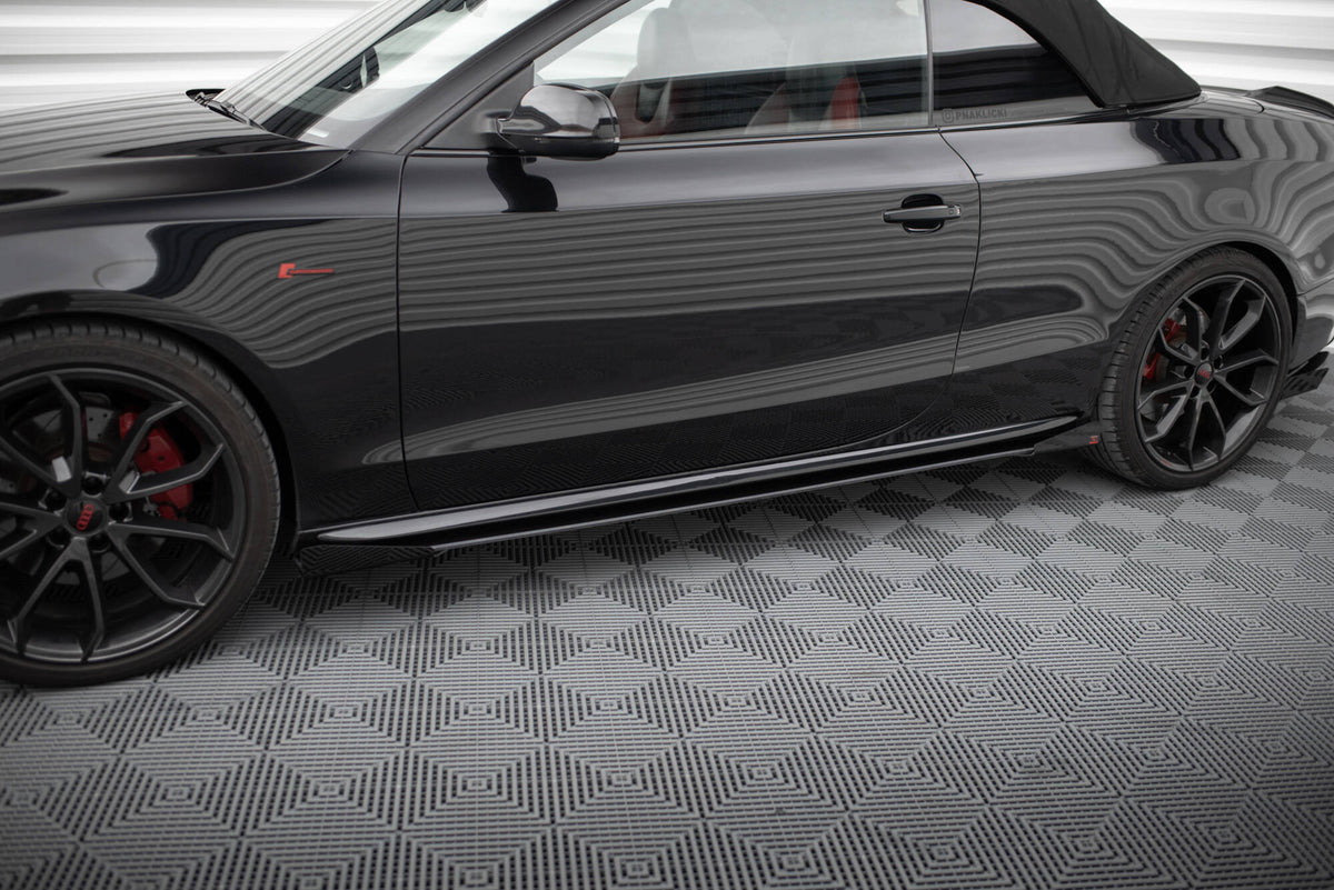 Street Pro Seitenschweller + Flaps Audi A5 / A5 S-Line / S5 Coupe / Cabrio 8T / 8T Facelift