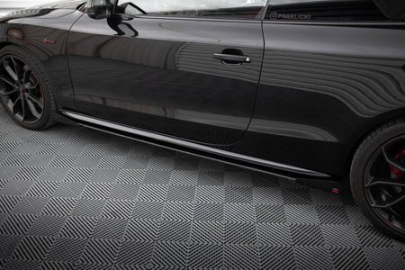 Street Pro Seitenschweller + Flaps Audi A5 / A5 S-Line / S5 Coupe / Cabrio 8T / 8T Facelift