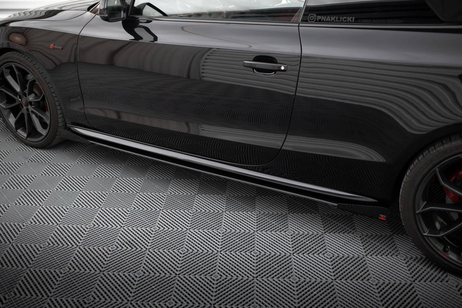 Street Pro Seitenschweller + Flaps Audi A5 / A5 S-Line / S5 Coupe / Cabrio 8T / 8T Facelift