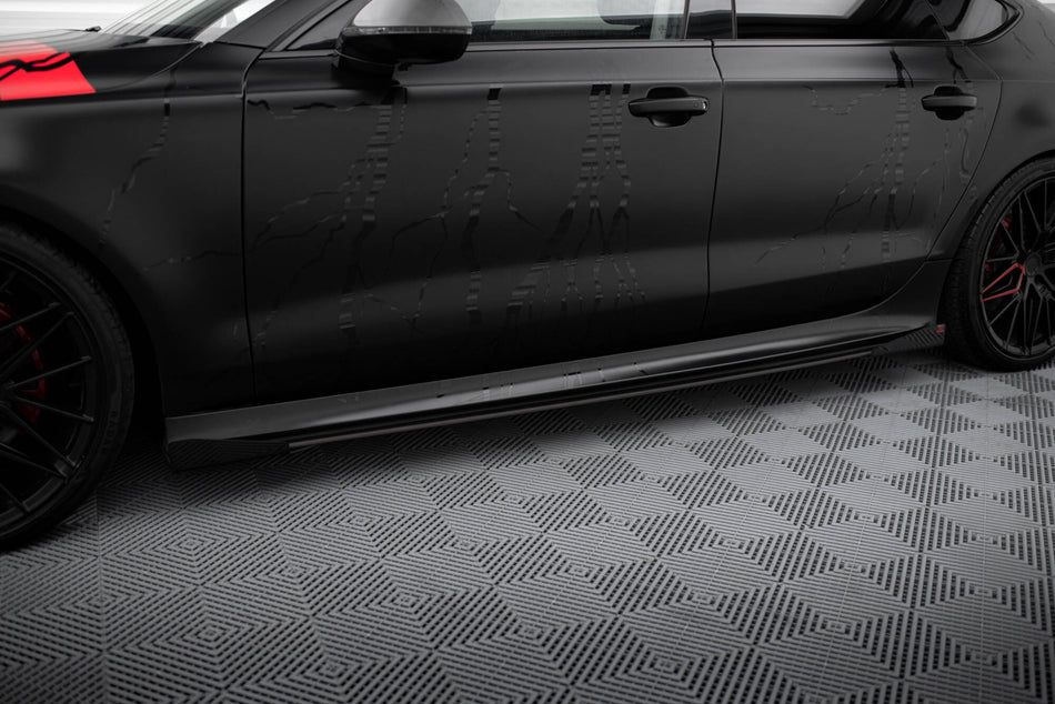 Street Pro Seitenschweller + Flaps Audi A7 RS7 Look C7