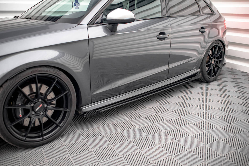 Street Pro Seitenschweller + Flaps Audi S3 / A3 S-Line Sportback 8V Facelift