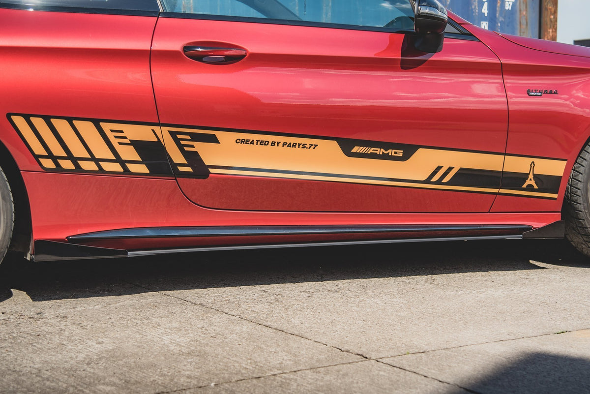 Street Pro Seitenschweller + Flaps Mercedes-AMG C43 / AMG-Line Coupe C205