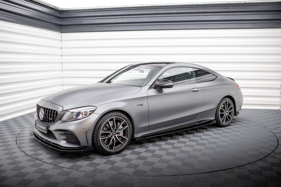 Street Pro Seitenschweller + Flaps Mercedes-AMG C43 Coupe / Cabrio C205 Facelift / A205 Facelift