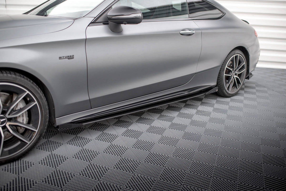 Street Pro Seitenschweller + Flaps Mercedes-AMG C43 Coupe / Cabrio C205 Facelift / A205 Facelift