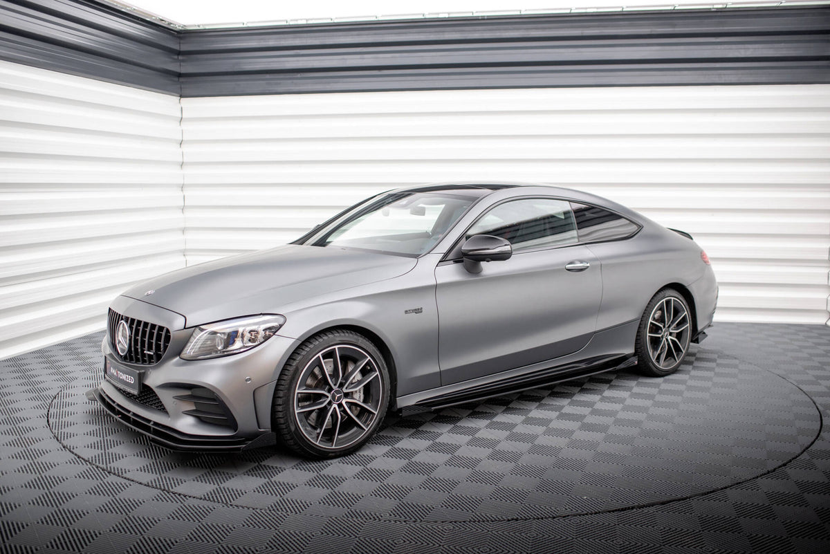 Street Pro Seitenschweller + Flaps Mercedes-AMG C43 Coupe / Cabrio C205 Facelift / A205 Facelift