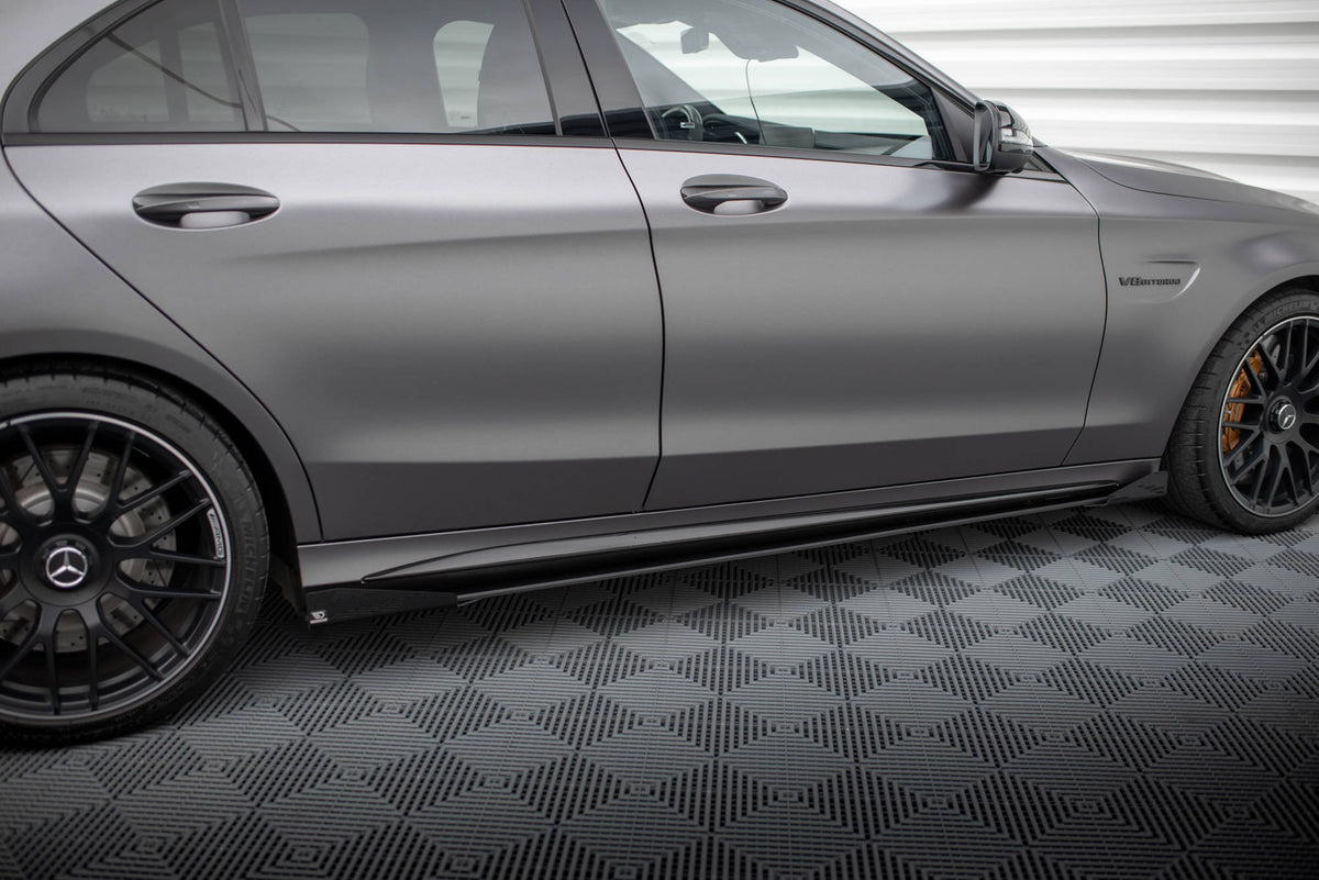 Street Pro Seitenschweller + Flaps Mercedes-AMG C63 Sedan / Estate W205 Facelift