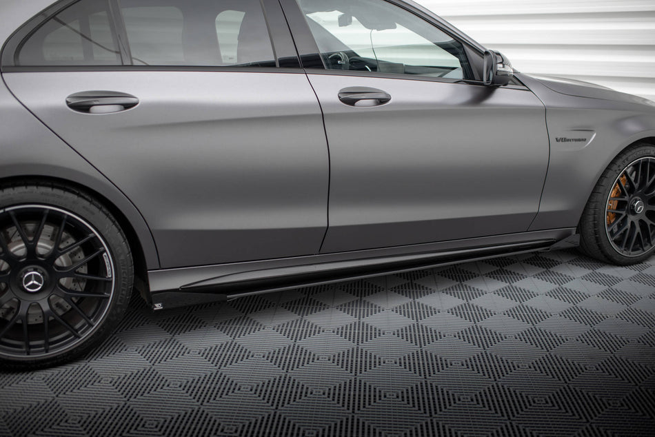 Street Pro Seitenschweller + Flaps Mercedes-AMG C63 Sedan / Estate W205 Facelift