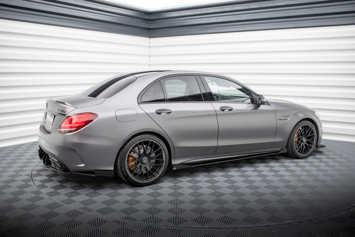 Street Pro Seitenschweller + Flaps Mercedes-AMG C63 Sedan / Estate W205 Facelift