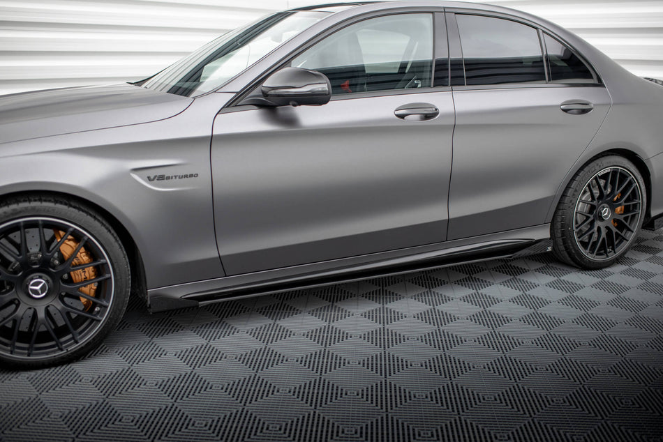 Street Pro Seitenschweller + Flaps Mercedes-AMG C63 Sedan / Estate W205 Facelift