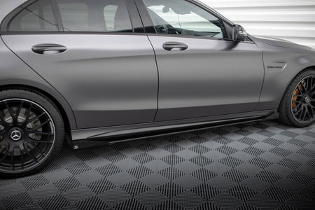 Street Pro Seitenschweller + Flaps Mercedes-AMG C63 Sedan / Estate W205 Facelift