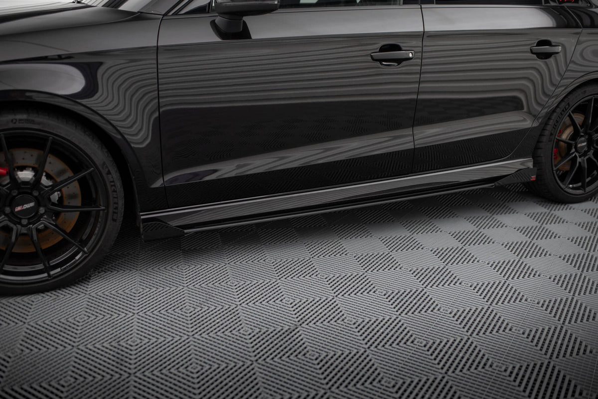 Street Pro Seitenschweller V.1 + Flaps Audi RS3 Sedan 8V Facelift