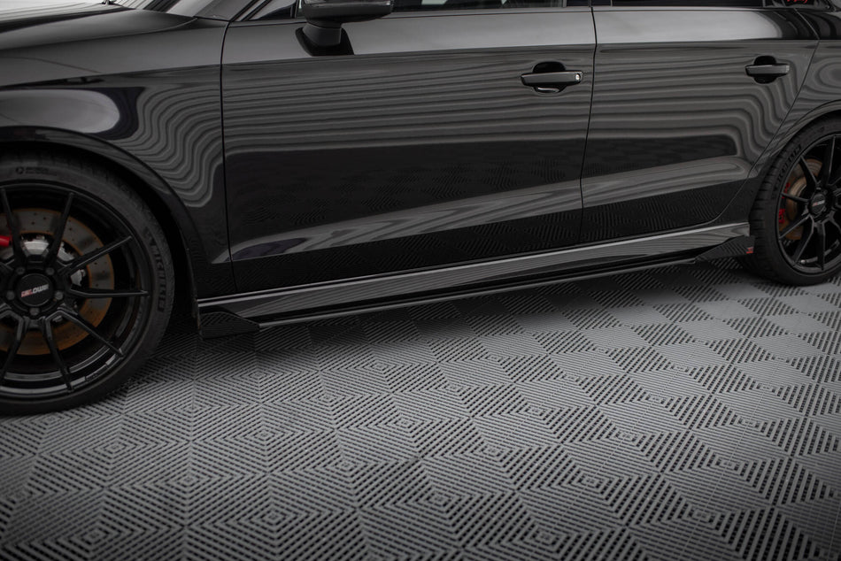 Street Pro Seitenschweller V.1 + Flaps Audi RS3 Sedan 8V Facelift