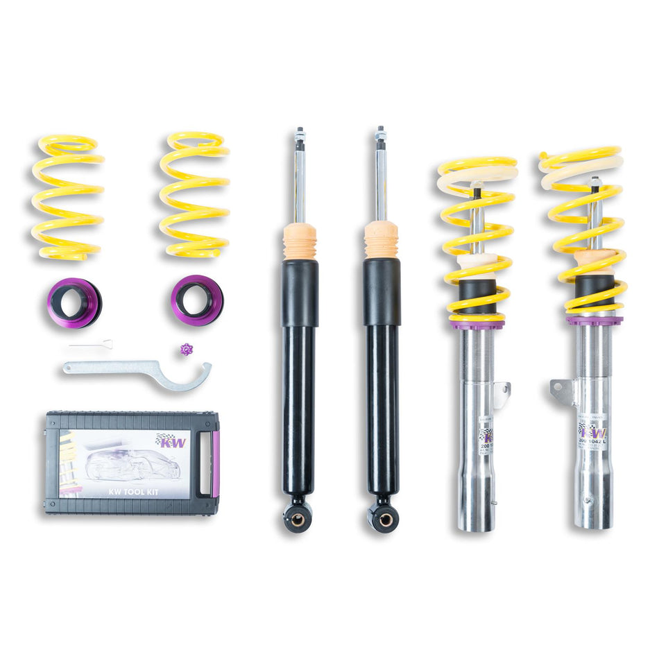KW Gewindefahrwerk V1 inox für VW Golf 8R mit DCC Stilllegung 25–45 mm